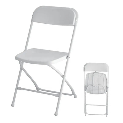 81*42*39cm Ventilateur lourd dos Blanc Chaise pliante en plastique pour les applications d'atelier