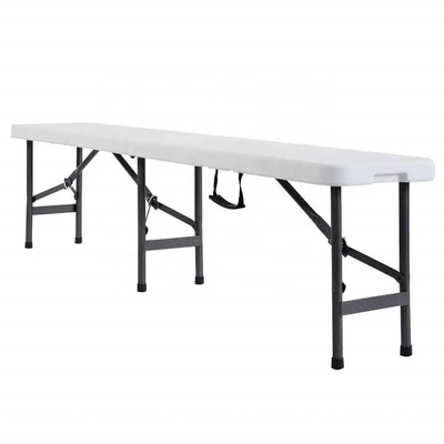 Design moderne 6FT pliable en demi-banquette avec panneau en plastique blanc ou de couleur personnalisée