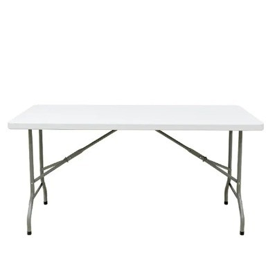 Table de pique-nique blanche pliable idéale pour le camping en plein air la randonnée et les voyages 152*76*74cm