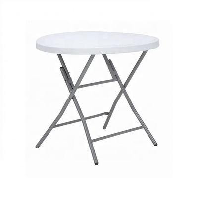 Camping Banquet rond léger Table pliante en plastique HDPE pliée Oui avec des jambes pliantes