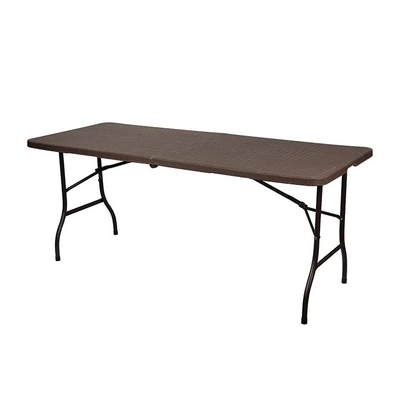 180*76*74cm Table pliante en rotin pour meubles extérieurs Rectangle Banquet Design