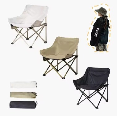 Meubles d'extérieur de jardin 2024 Chaise de lune pliable portable pour camping, pêche et plus
