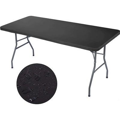 Table pliante noire de style moderne de 6 pieds pour la salle à manger extérieure légère et facile à transporter