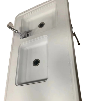 Table de nettoyage extérieure pliable avec évier et matériau plastique