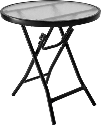 Tableau en verre trempé Table de café compacte Parfaite pour le bureau à domicile et le patio extérieur