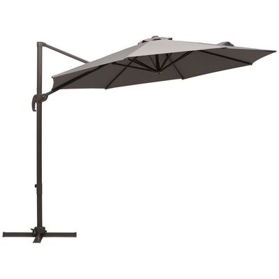 Jardin en plein air Restaurant contre le vent Cantilever Picnic Parapluie de patio en alliage d'aluminium