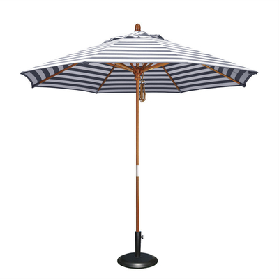 Parapluie de café extérieur Parapluie en bois sur mesure pour le camping à domicile et la fête moderne