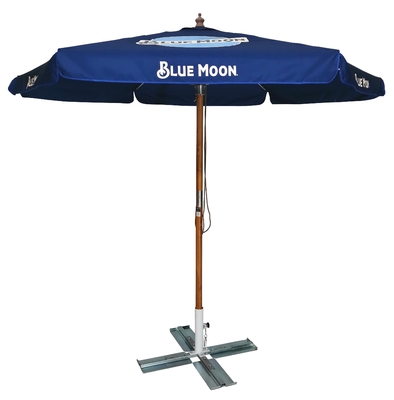 Meubles d'extérieur poussant ouverte épingle arrêt imperméable parapluie parapluie Indonésie Bois dur